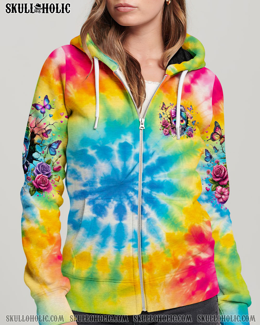 BLISSCORNERS YOU'LL EVER MEET MESSY BUN SKULL ALL OVER PRINT
