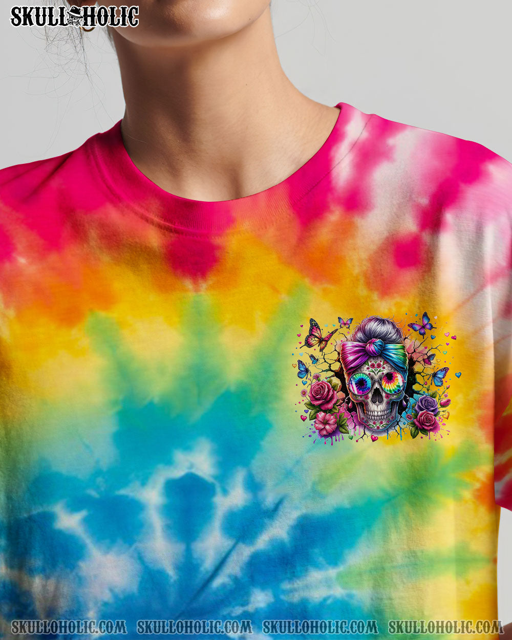 BLISSCORNERS YOU'LL EVER MEET MESSY BUN SKULL ALL OVER PRINT