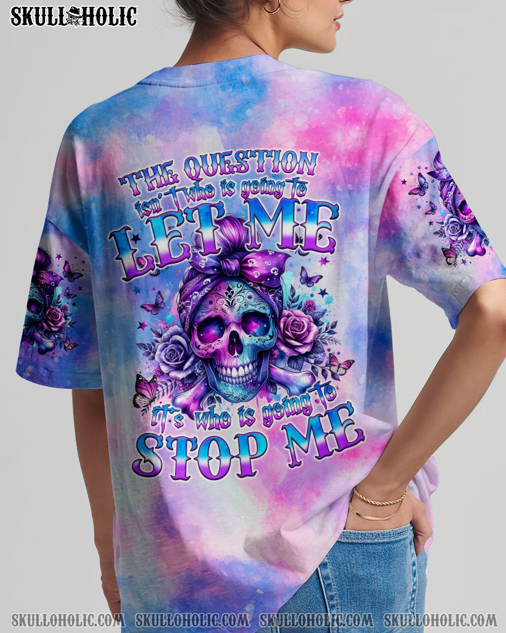 BLISSCORNERS YOU COULDN'T HANDLE ME MESSY BUN TIE DYE HIGH TOP CANVAS SHOES