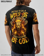 BLISSCORNERS BETTER TO BE A WOLF OF ODIN THAN A LAMB OF GOD VIKING SKULL ALL OVER PRINT