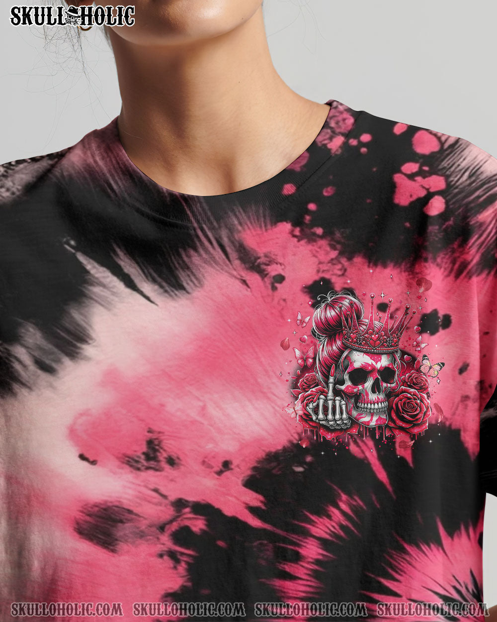 BLISSCORNERS I'M NOT A PRINCESS SKULL TIE DYE ALL OVER PRINT