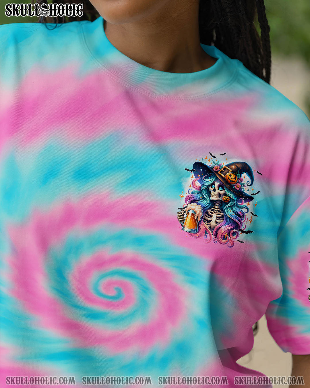 BLISSCORNERS DRINK UP WITCHES HALLOWEEN TIE DYE ALL OVER PRINT