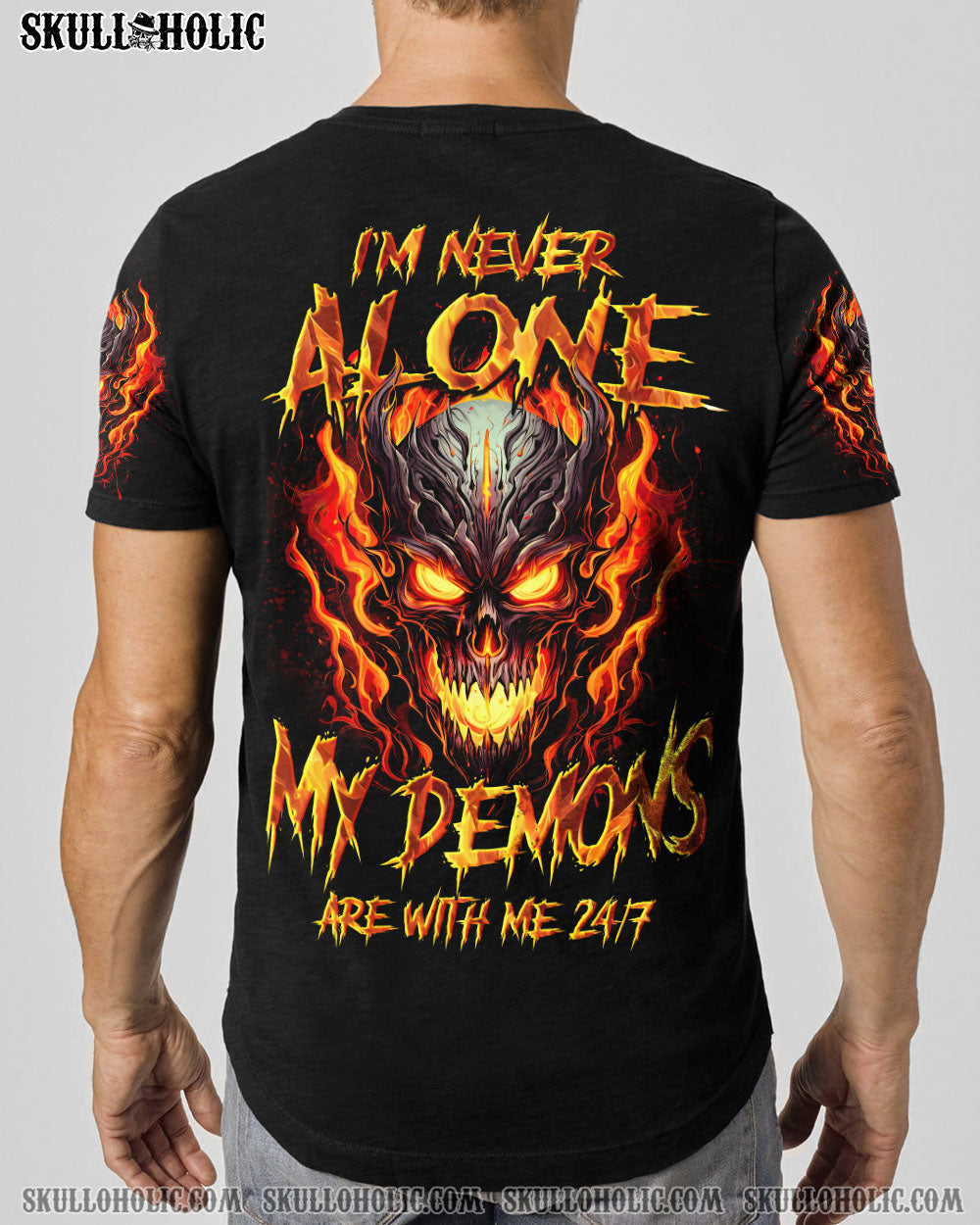 BLISSCORNERS I'M NEVER ALONE DEMONS ALL OVER PRINT