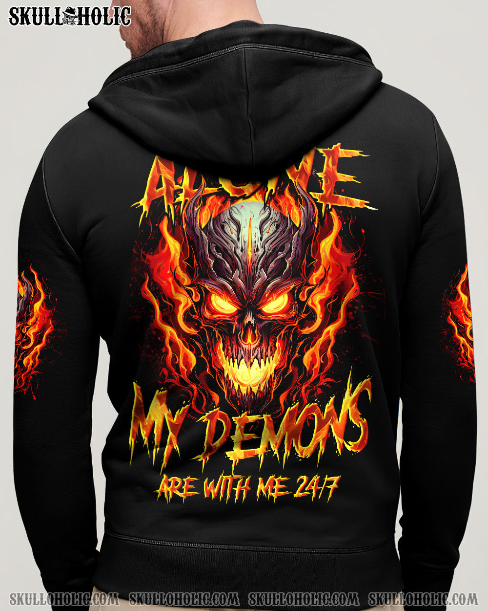 BLISSCORNERS I'M NEVER ALONE DEMONS ALL OVER PRINT