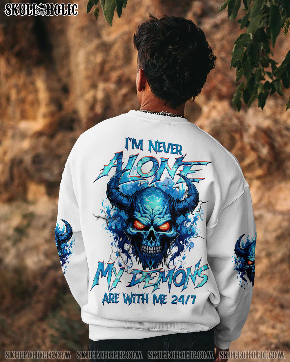 BLISSCORNERS I'M NEVER ALONE DEMONS ALL OVER PRINT