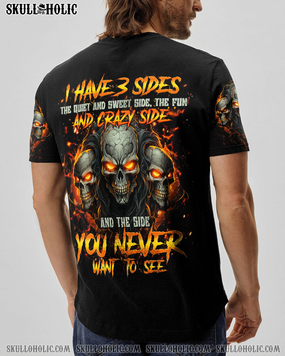 BLISSCORNERS I HAVE THREE SIDES SKULL ALL OVER PRINT