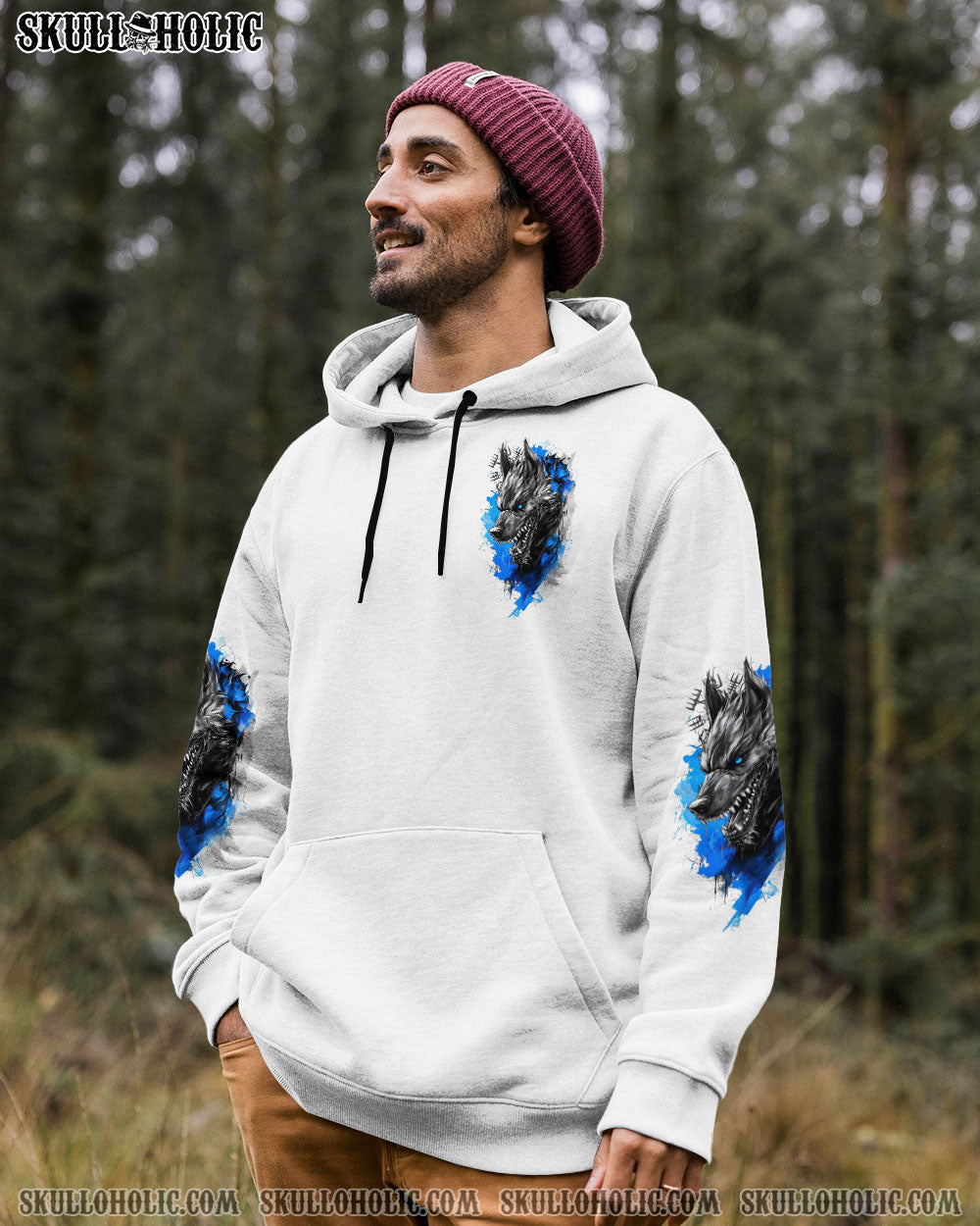 BLISSCORNERS BETTER TO BE A WOLF OF ODIN THAN A LAMB OF GOD VIKING SKULL ALL OVER PRINT