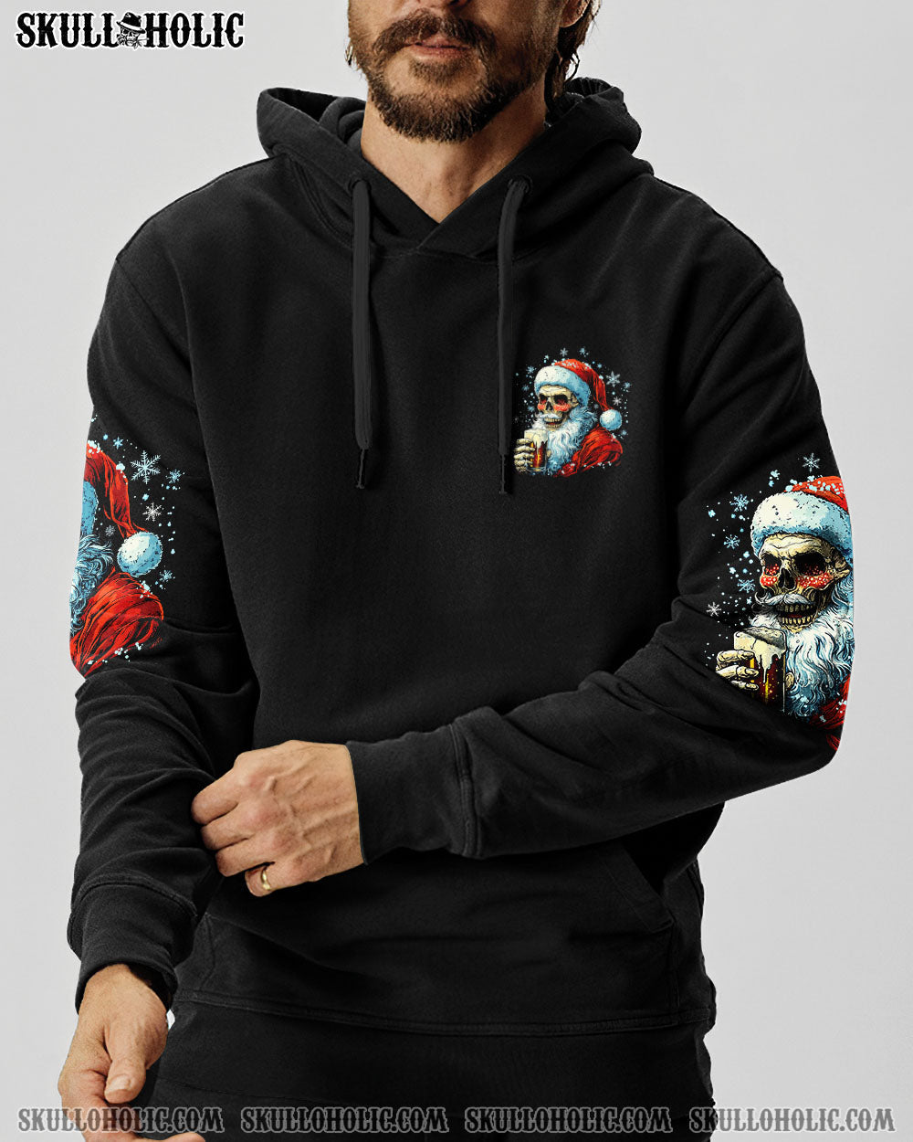 BLISSCORNERS HO HO HO I'M DRUNK SKULL CHRISTMAS ALL OVER PRINT