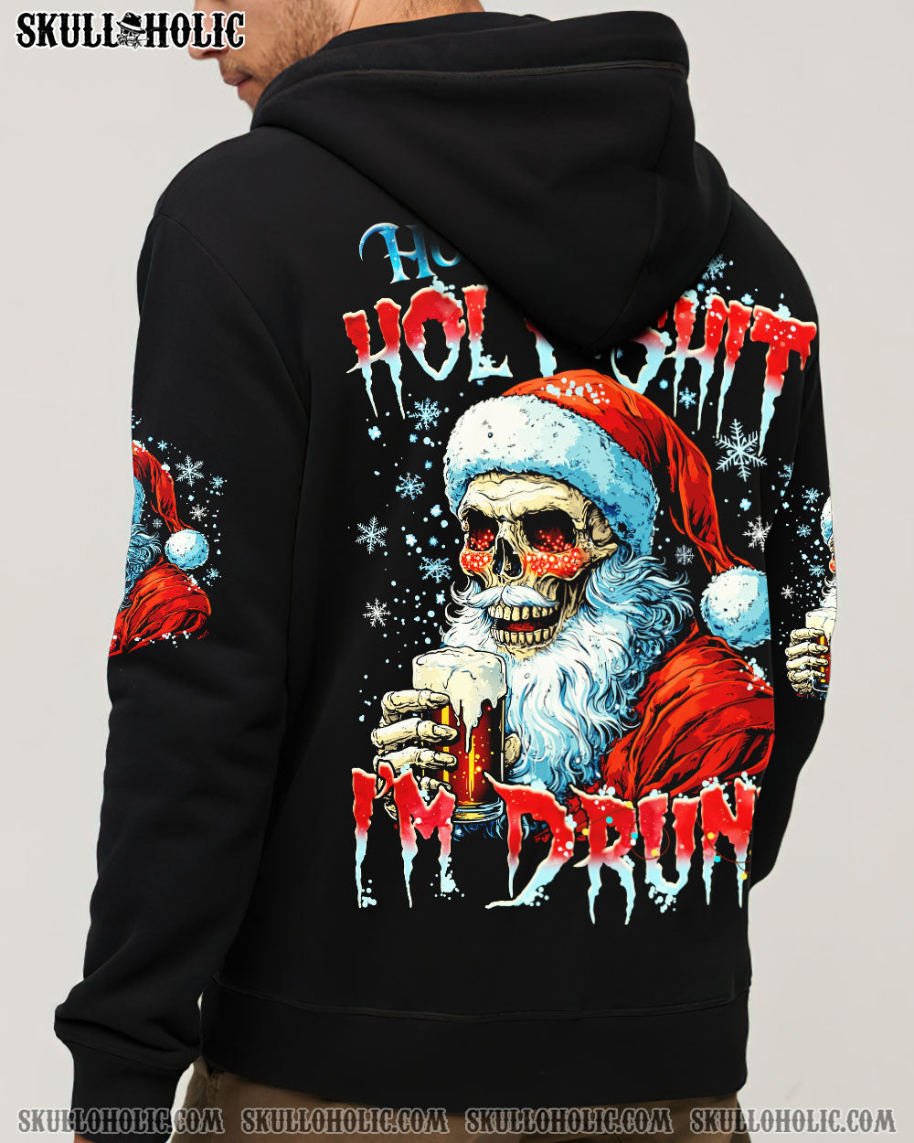 BLISSCORNERS HO HO HO I'M DRUNK SKULL CHRISTMAS ALL OVER PRINT