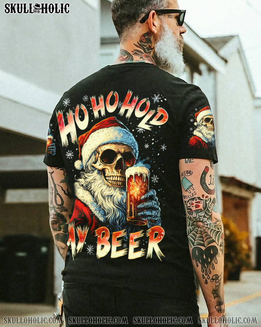 BLISSCORNERS HO HO HOLD MY BEER CHRISTMAS ALL OVER PRINT