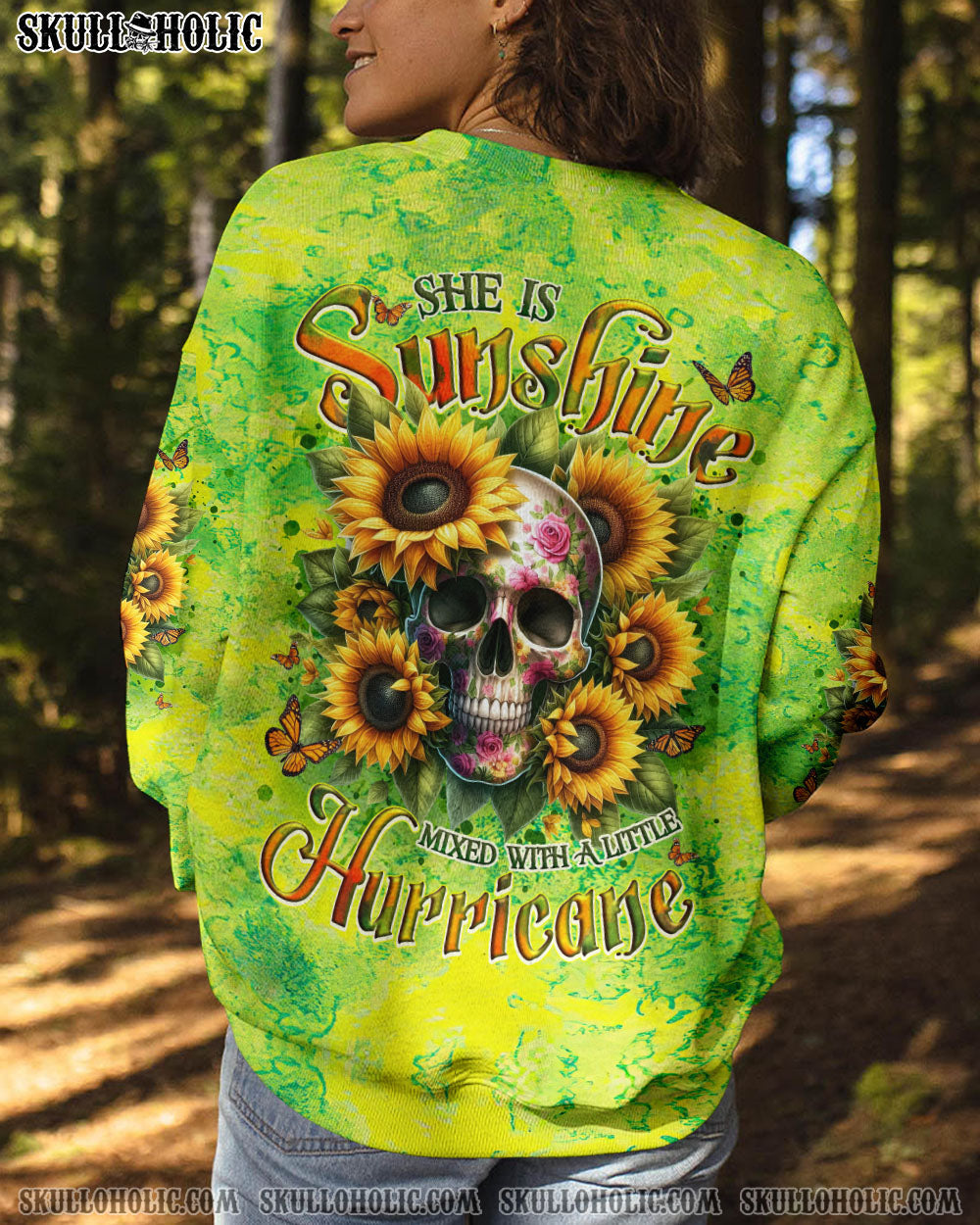 BLISSCORNERS SHE IS SUNSHINE MIXED WITH A LITTLE HURRICANE ALL OVER PRINT