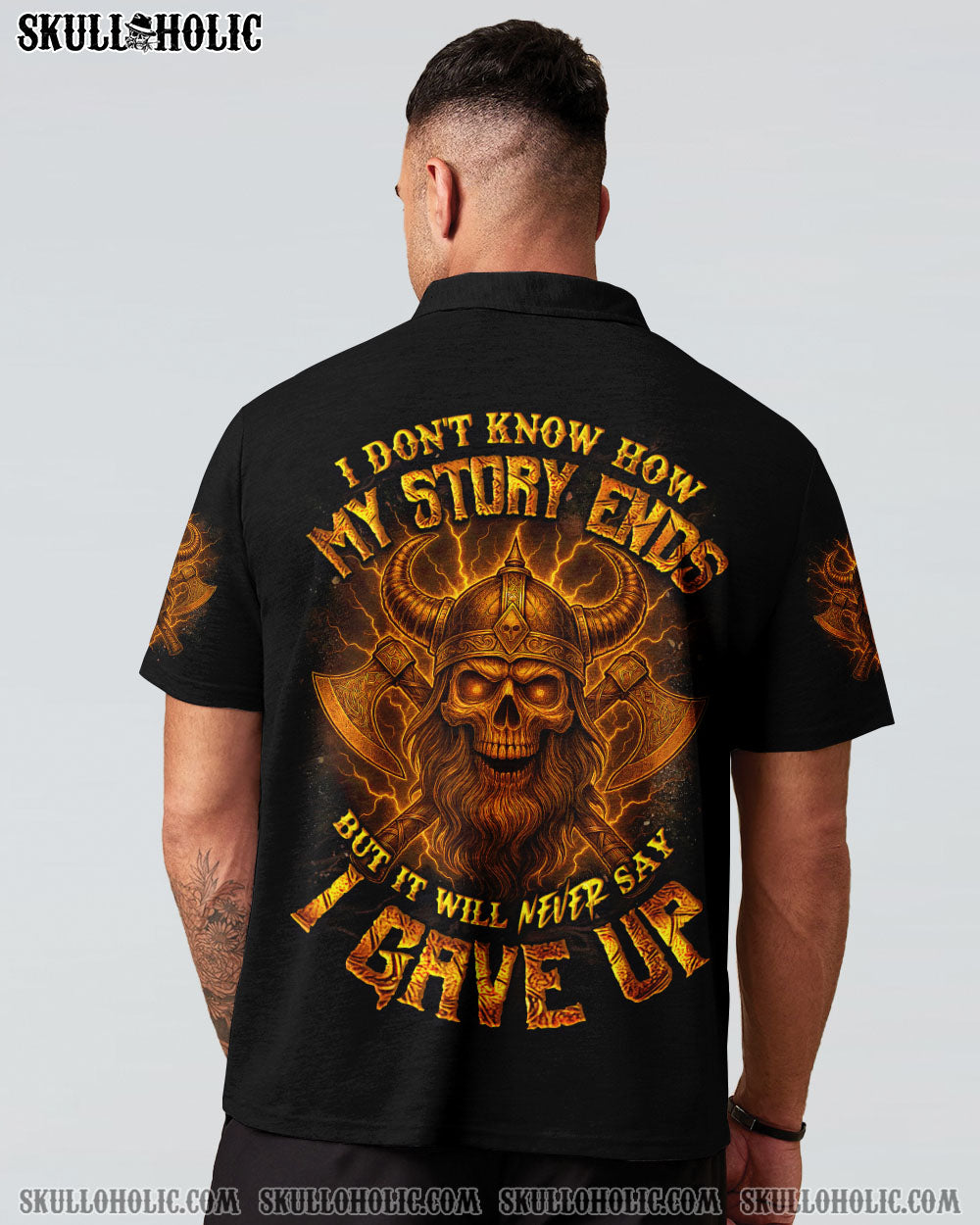 BLISSCORNERS I DON'T KNOW HOW MY STORY ENDS VIKING SKULL ALL OVER PRINT