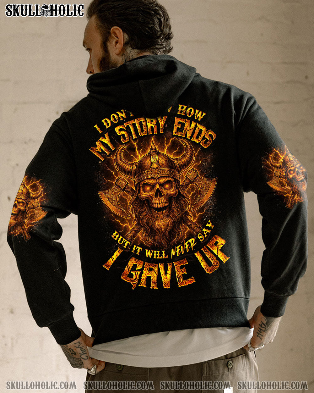 BLISSCORNERS I DON'T KNOW HOW MY STORY ENDS VIKING SKULL ALL OVER PRINT