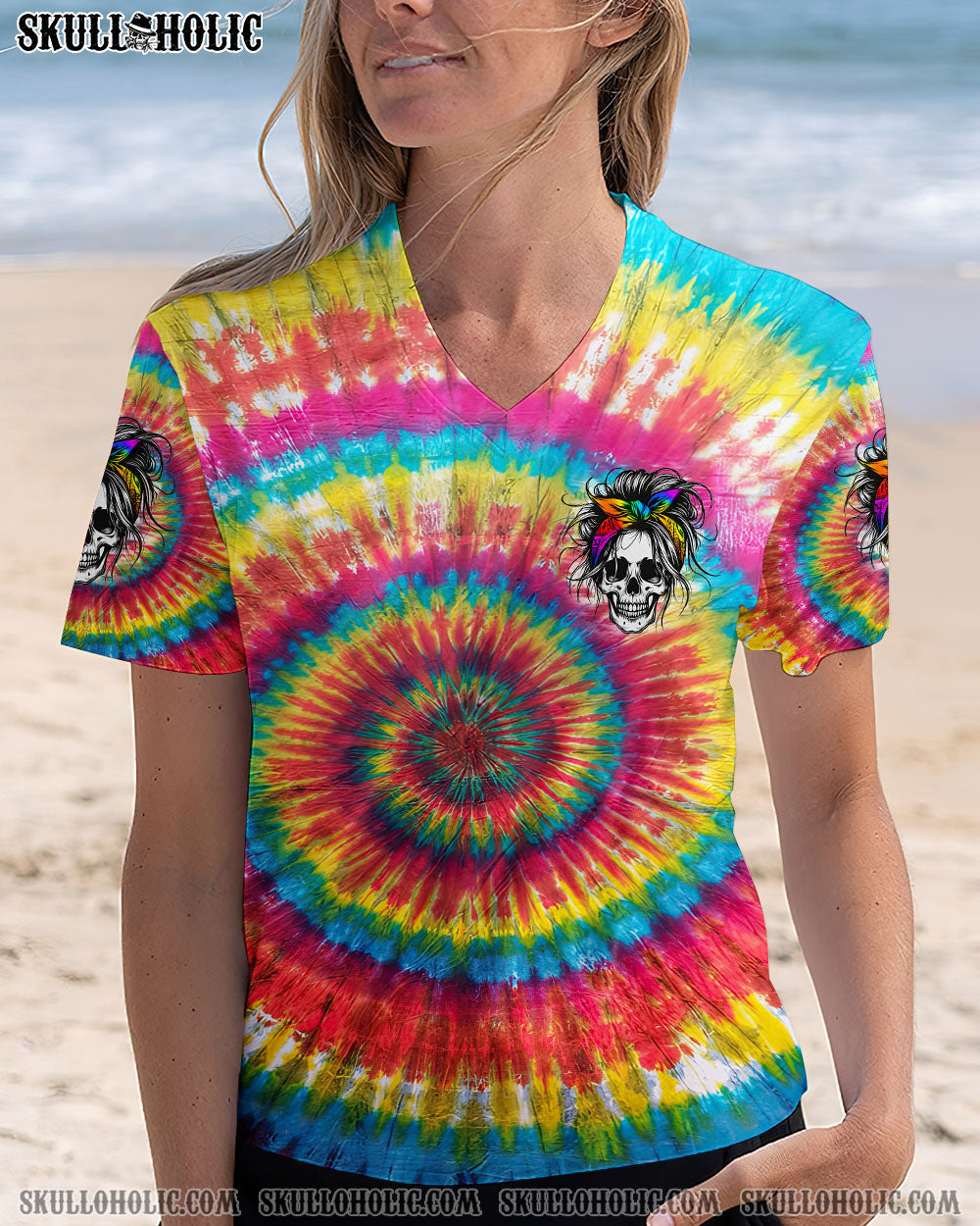 BLISSCORNERS MESSY HAIR DON'T CARE TIE DYE ALL OVER PRINT