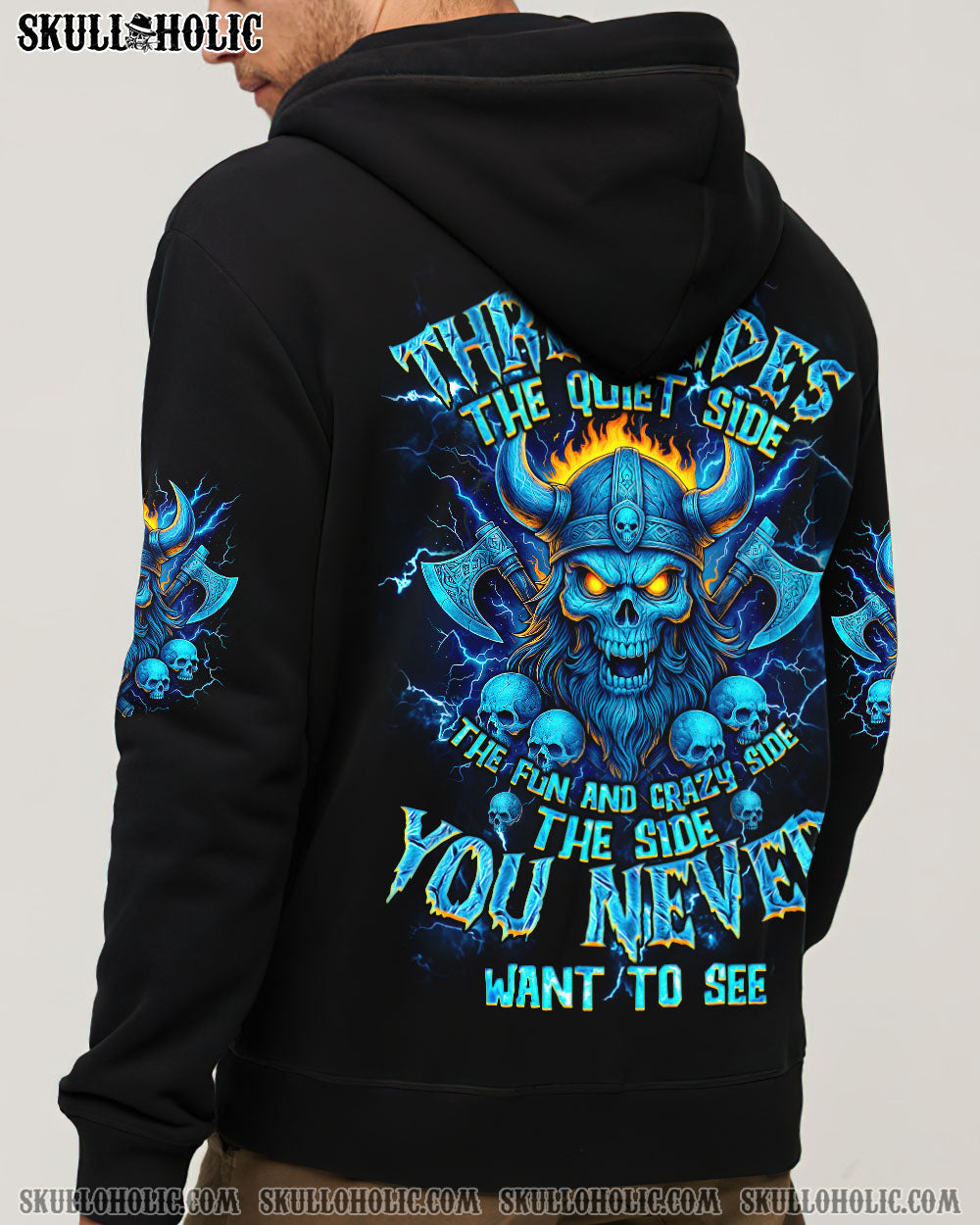 BLISSCORNERS I HAVE THREE SIDES VIKING SKULL ALL OVER PRINT