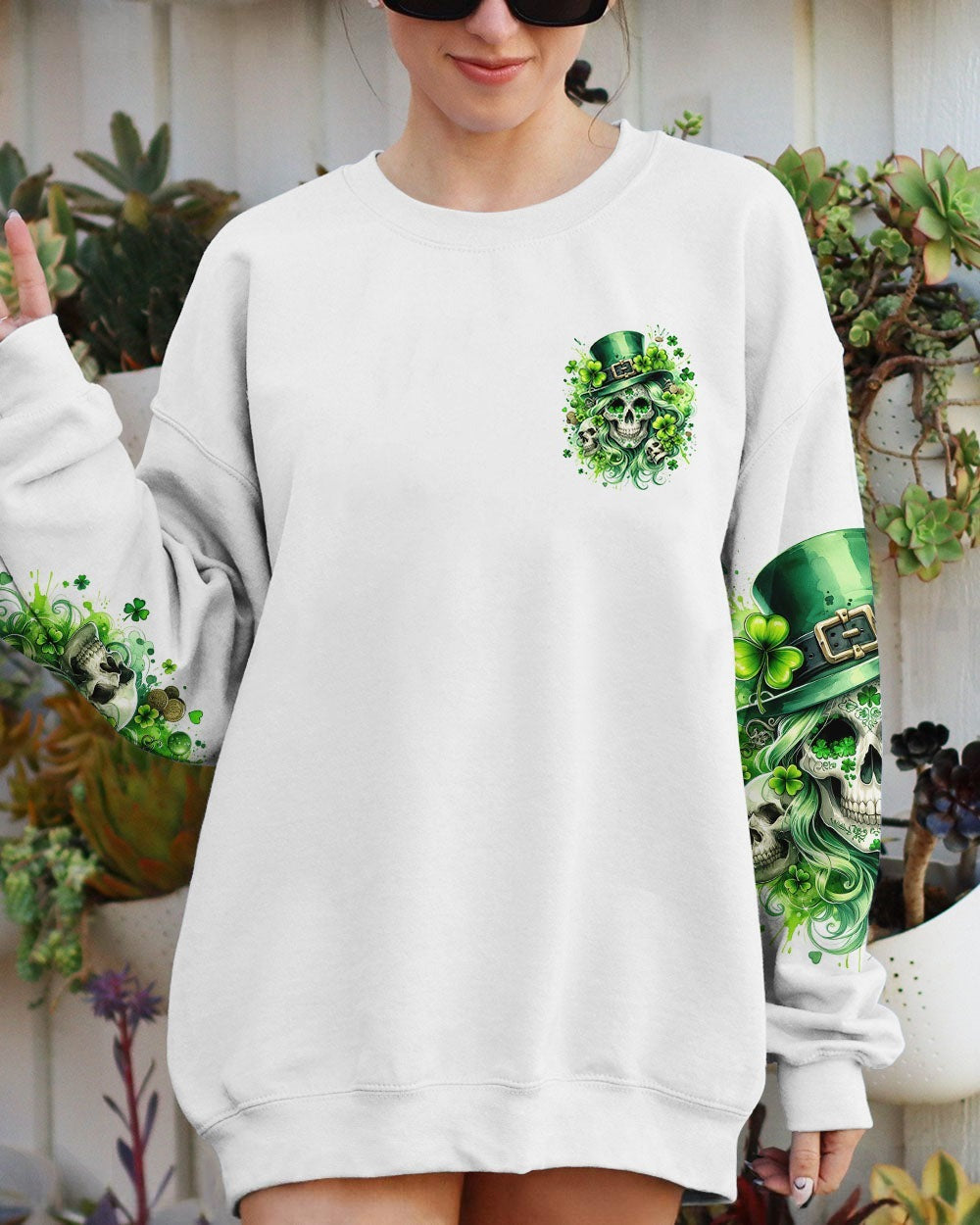 BLISSCORNERS THE GOOD GIRL IN ME PATRICK'S DAY ALL OVER PRINT