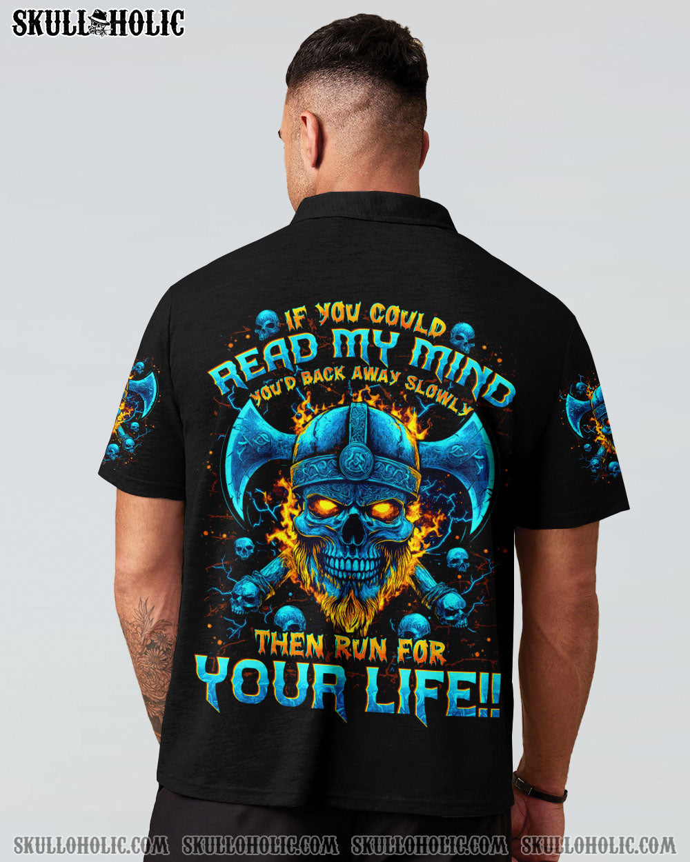 BLISSCORNERS IF YOU COULD READ MY MIND VIKING SKULL ALL OVER PRINT