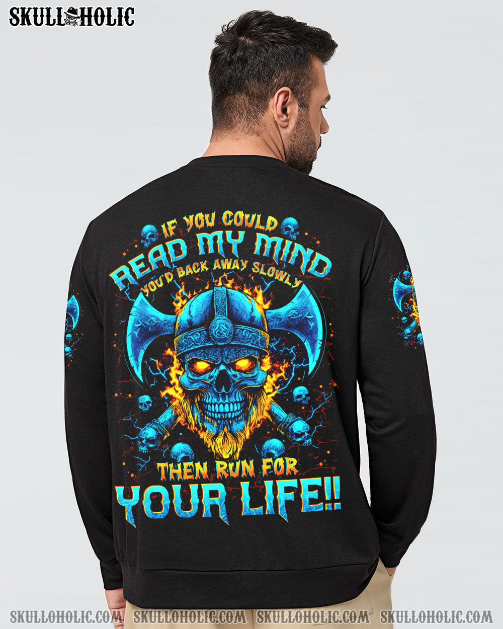 BLISSCORNERS IF YOU COULD READ MY MIND VIKING SKULL ALL OVER PRINT