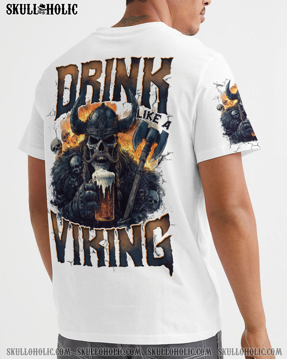 BLISSCORNERS DRINK LIKE A VIKING SKULL ALL OVER PRINT