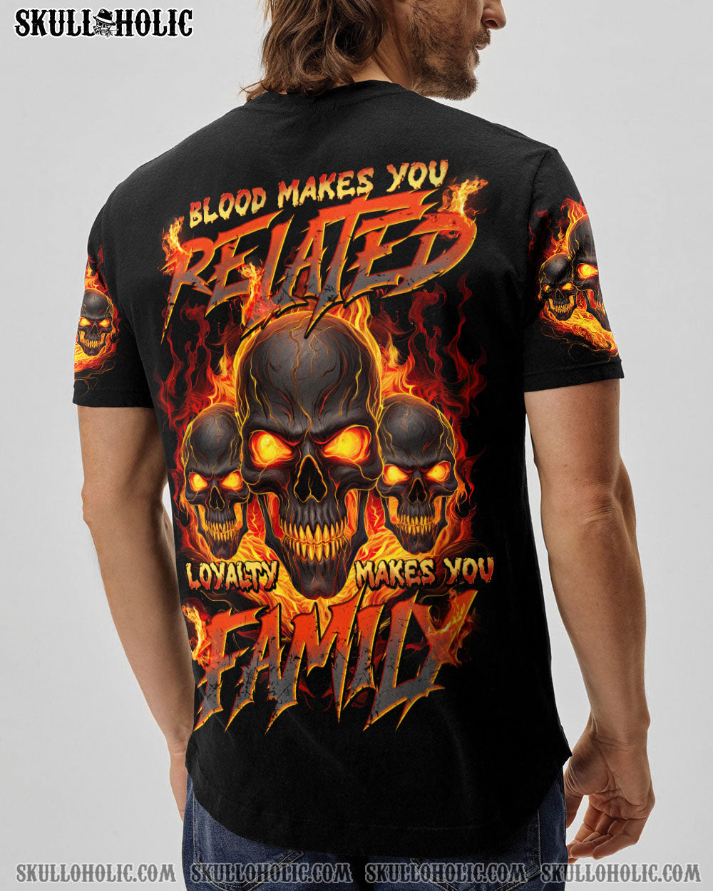 BLISSCORNERS LOYALTY MAKES YOU FAMILY SKULL ALL OVER PRINT