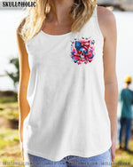 BLISSCORNERS A MOUTH I CAN'T CONTROL SKULL MESSY BUN ROSE ALL OVER PRINT