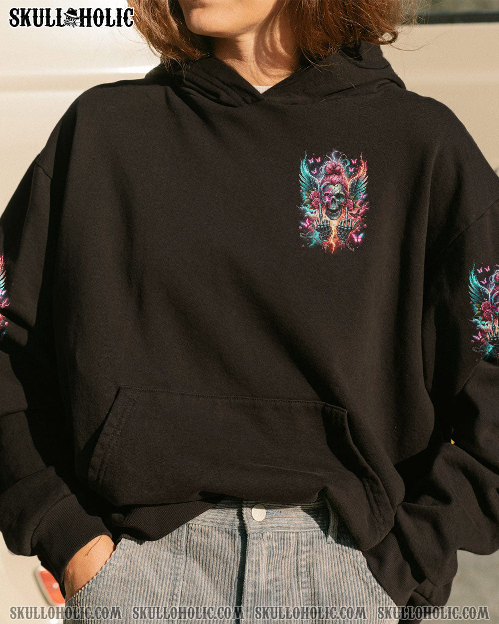 BLISSCORNERS FRESH OUT OF F MESSY BUN TIE DYE ALL OVER PRINT