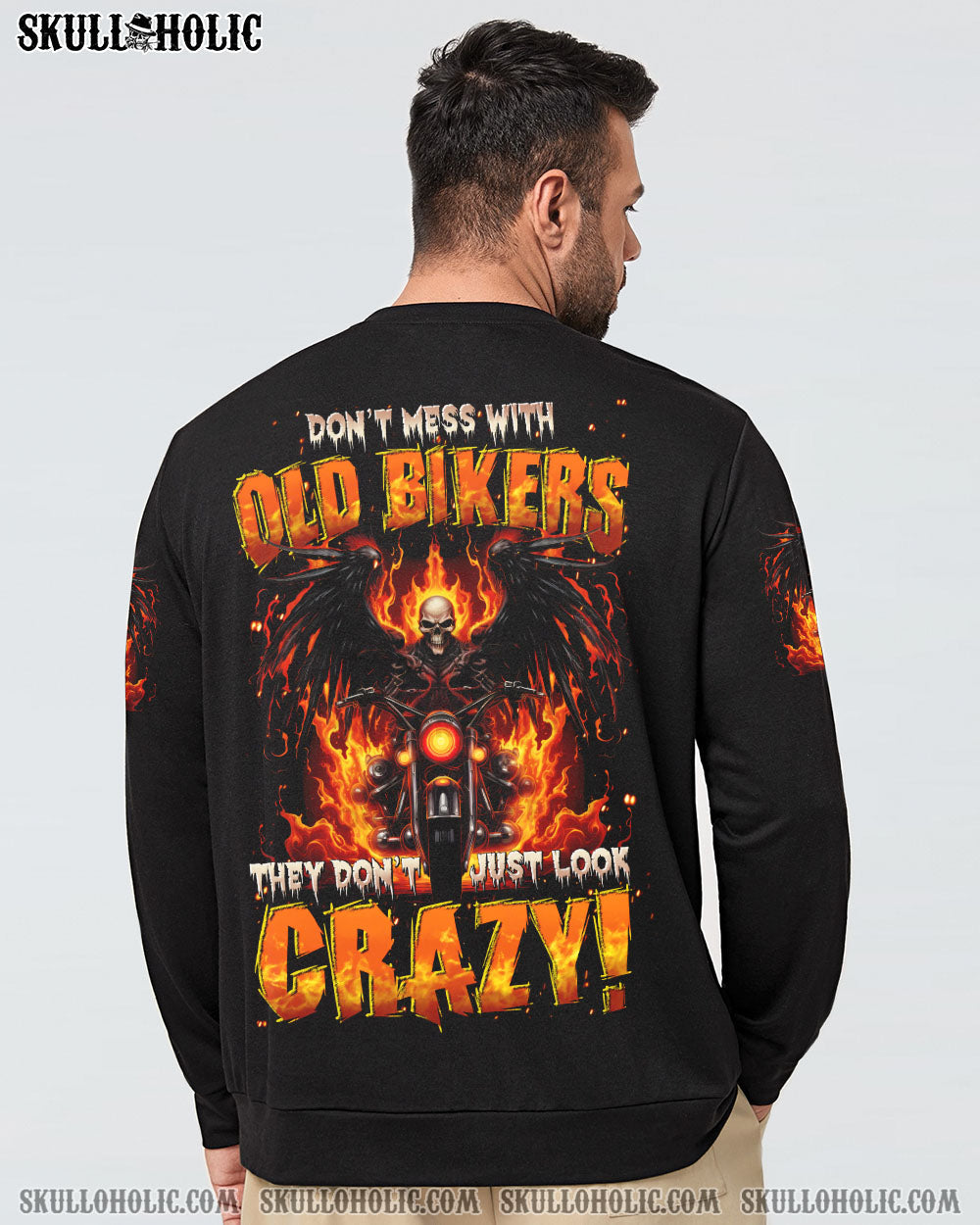 BLISSCORNERS DON'T MESS WITH OLD BIKERS SKULL ALL OVER PRINT