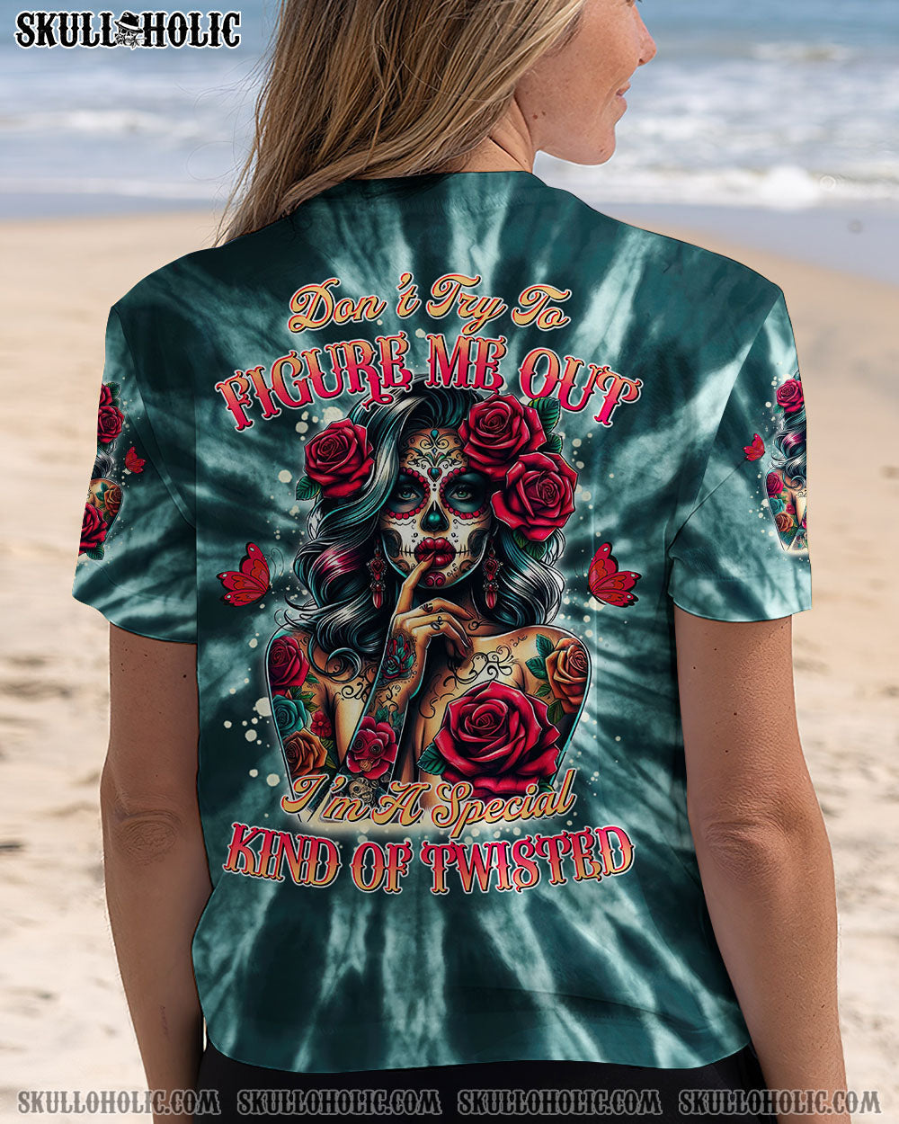 BLISSCORNERS DON'T TRY TO FIGURE ME OUT TIE DYE ALL OVER PRINT