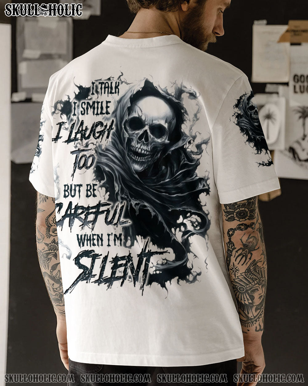 BLISSCORNERS BE CAREFUL WHEN I M SILENT ALL OVER PRINT