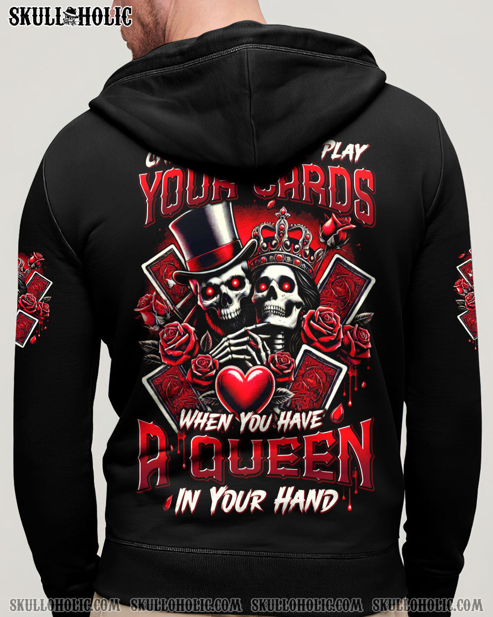 BLISSCORNERS YOU HAVE A QUEEN IN YOUR HAND SKULL ALL OVER PRINT