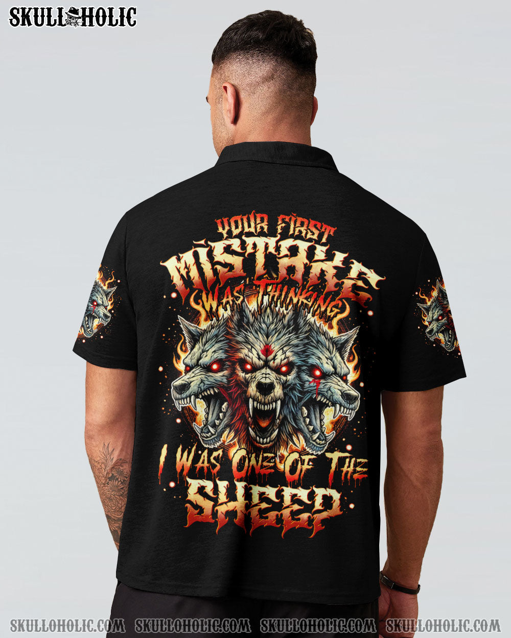 BLISSCORNERS YOUR FIRST MISTAKE SKULL WOLF ALL OVER PRINT
