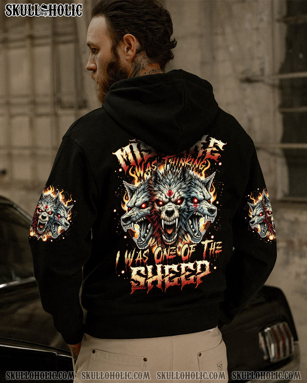 BLISSCORNERS YOUR FIRST MISTAKE SKULL WOLF ALL OVER PRINT