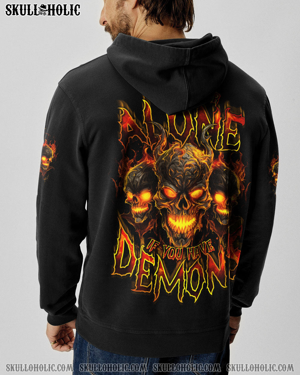 BLISSCORNERS YOU'RE NEVER ALONE DEMONS ALL OVER PRINT