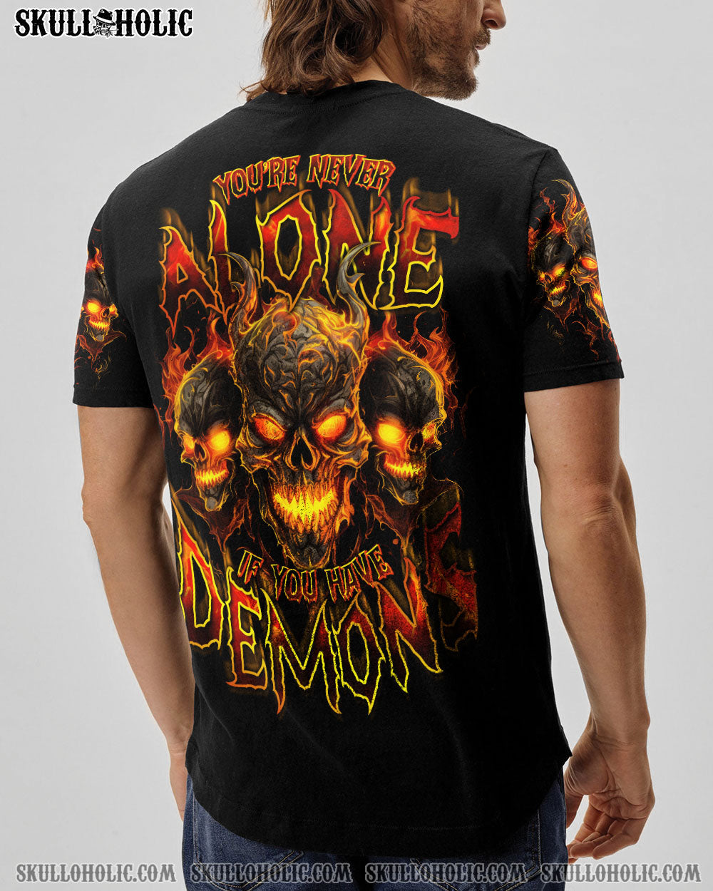 BLISSCORNERS YOU'RE NEVER ALONE DEMONS ALL OVER PRINT