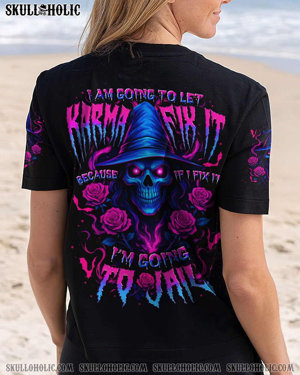 BLISSCORNERS I AM GOING TO LET KARMA FIX IT HALLOWEEN ALL OVER PRINT