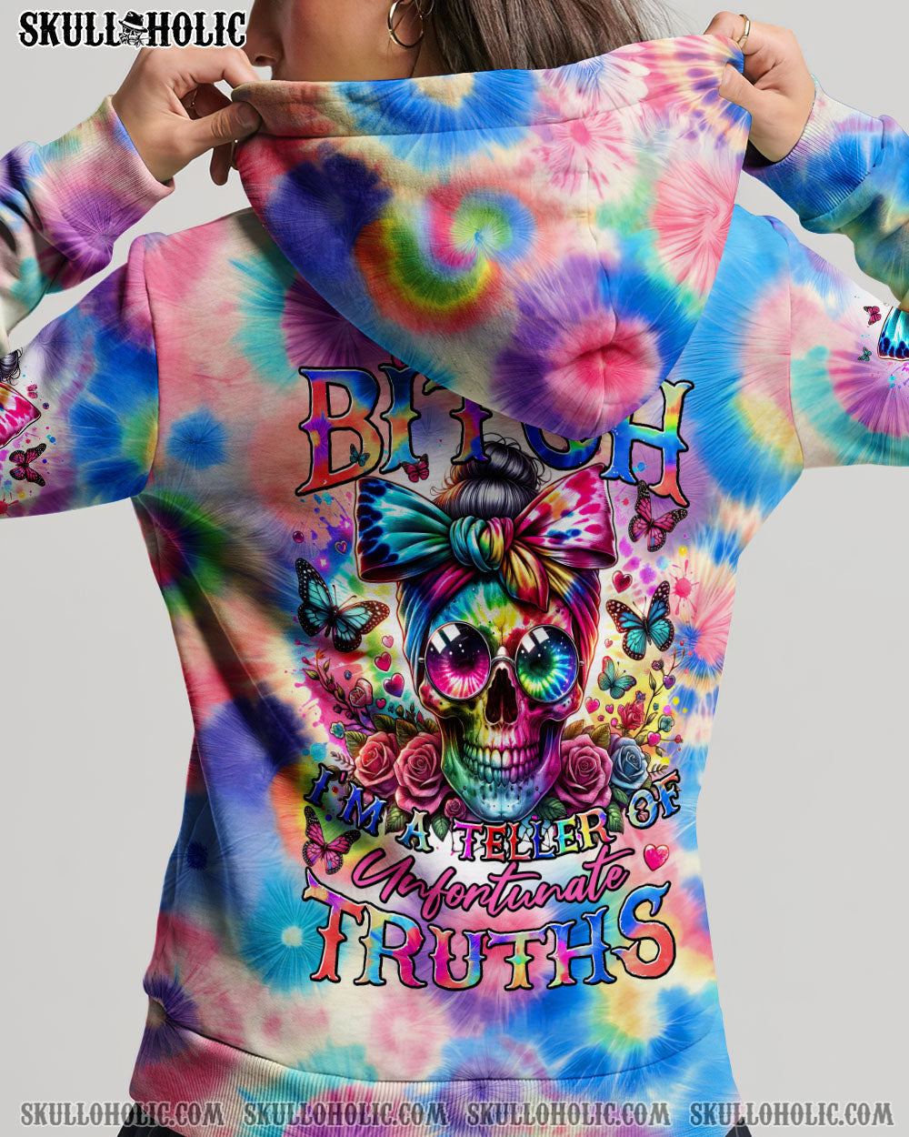 BLISSCORNERS HELLO DARKNESS MY OLD FRIEND MESSY BUN ALL OVER PRINT