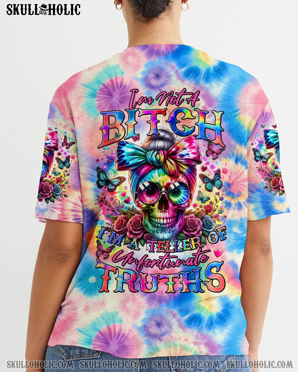 BLISSCORNERS HELLO DARKNESS MY OLD FRIEND MESSY BUN ALL OVER PRINT