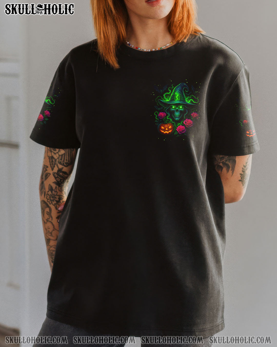 BLISSCORNERS A WEE BIT WICKED SKULL HALLOWEEN ALL OVER PRINT