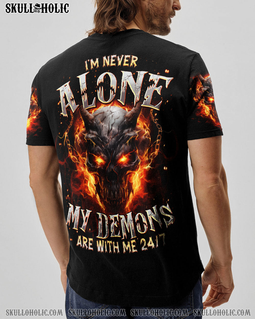 BLISSCORNERS I'M NEVER ALONE DEMONS ALL OVER PRINT
