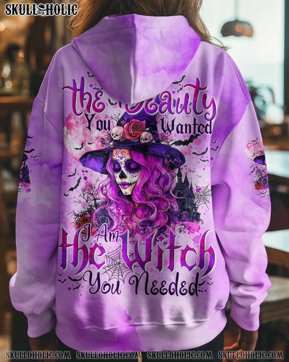 BLISSCORNERS I AM THE WITCH SKULL HALLOWEEN ALL OVER PRINT