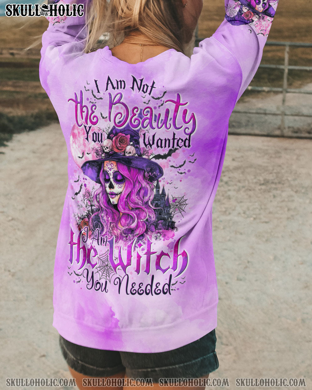 BLISSCORNERS I AM THE WITCH SKULL HALLOWEEN ALL OVER PRINT