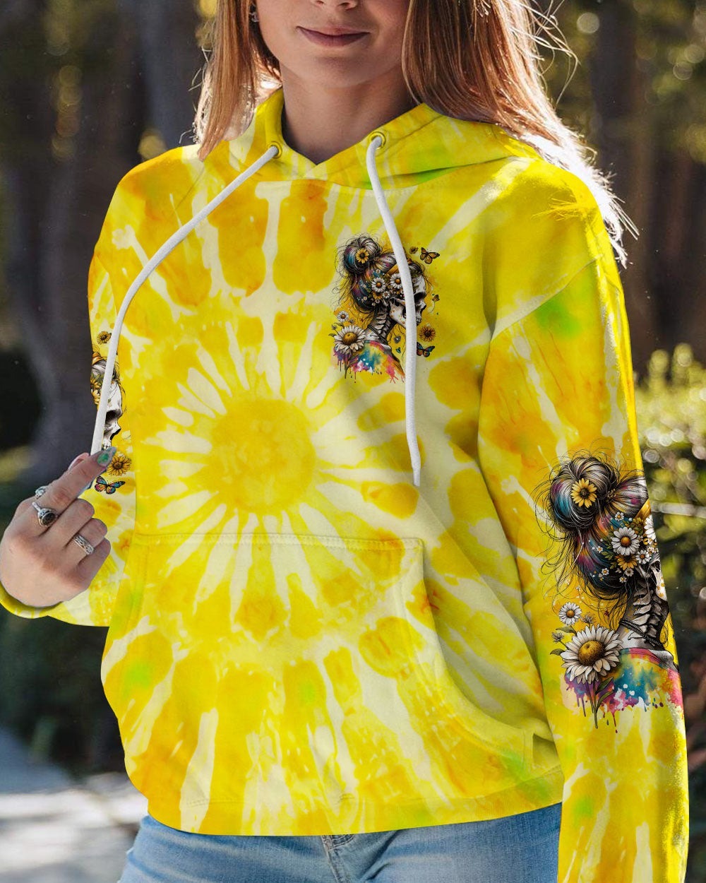 BLISSCORNERS YES I'M A B BUT NOT YOURS MESSY BUN SKULL ALL OVER PRINT