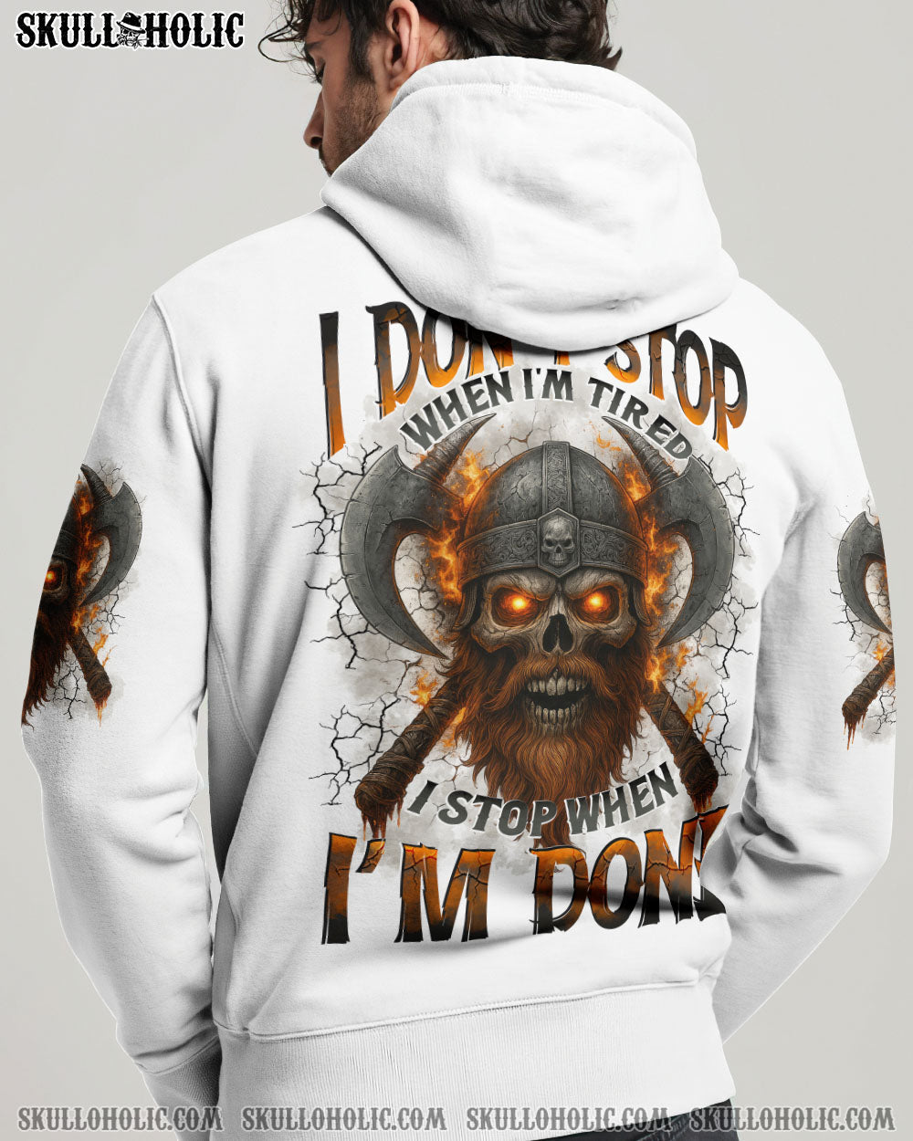 BLISSCORNERS I DON'T STOP WHEN I'M TIRED VIKING SKULL ALL OVER PRINT