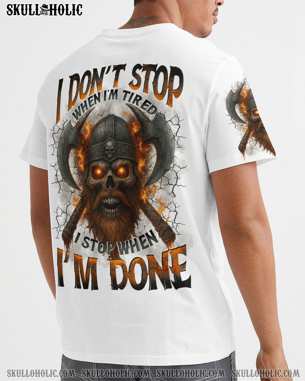 BLISSCORNERS I DON'T STOP WHEN I'M TIRED VIKING SKULL ALL OVER PRINT