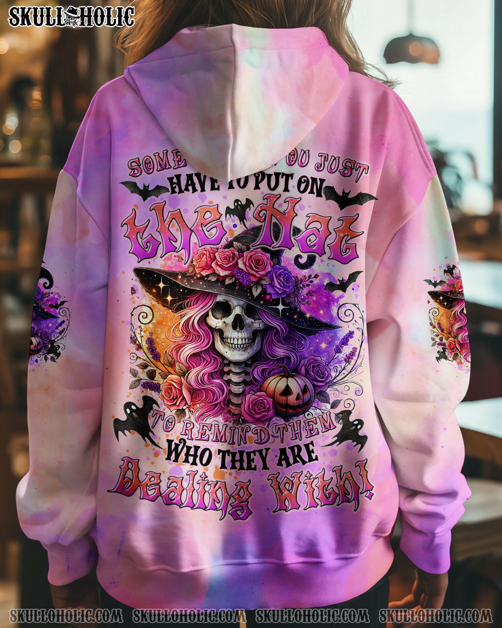 BLISSCORNERS SOME DAYS YOU JUST HAVE TO PUT ON THE HAT WITCH HALLOWEEN ALL OVER PRINT