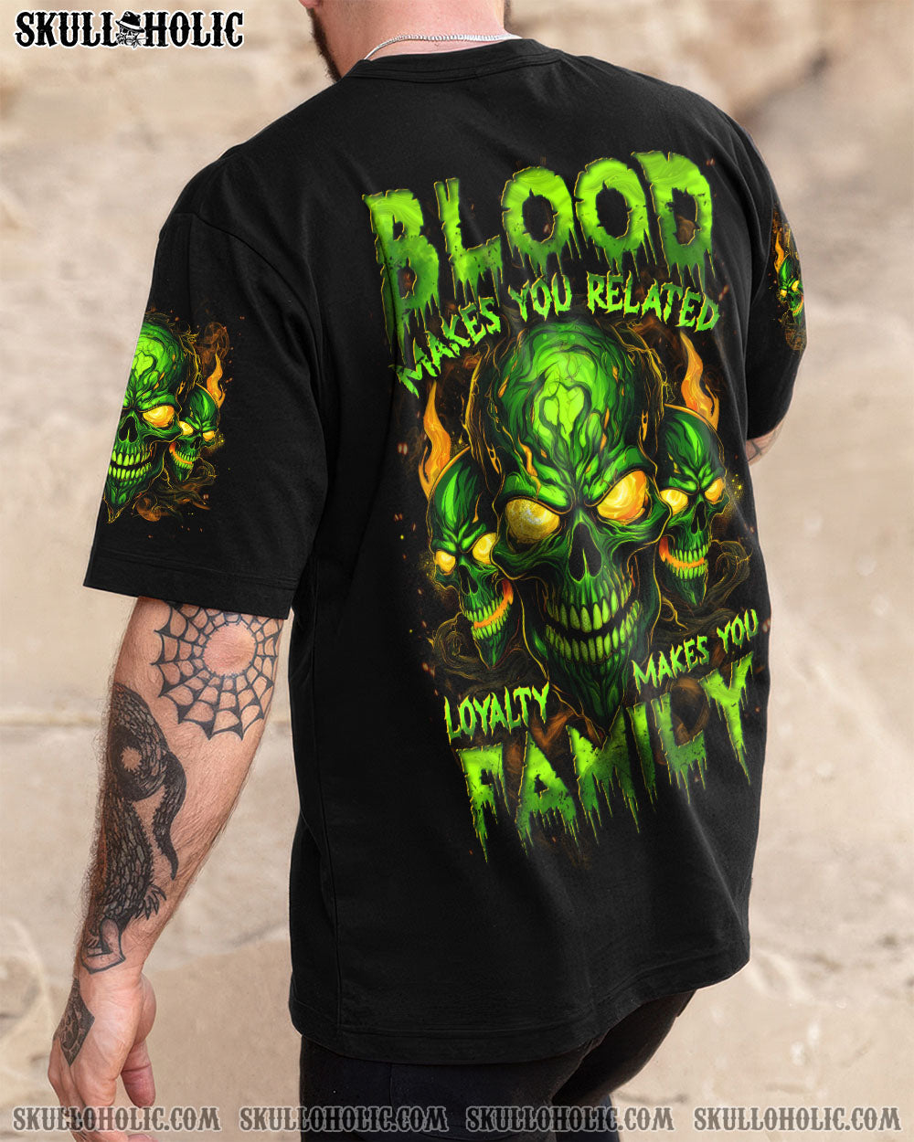BLISSCORNERS LOYALTY MAKES YOU FAMILY SKULL ALL OVER PRINT