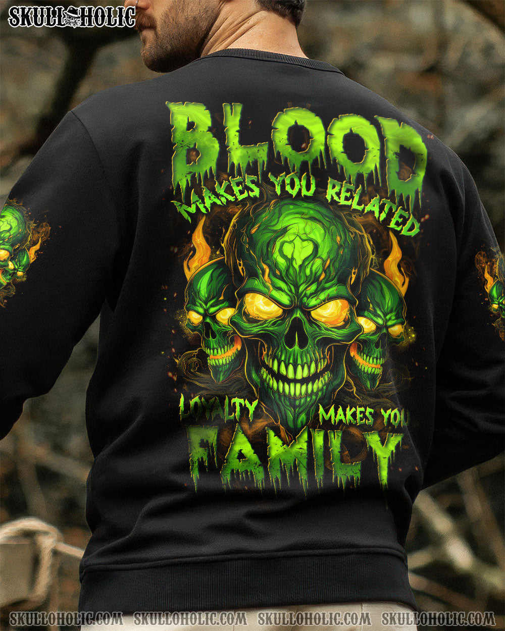 BLISSCORNERS LOYALTY MAKES YOU FAMILY SKULL ALL OVER PRINT