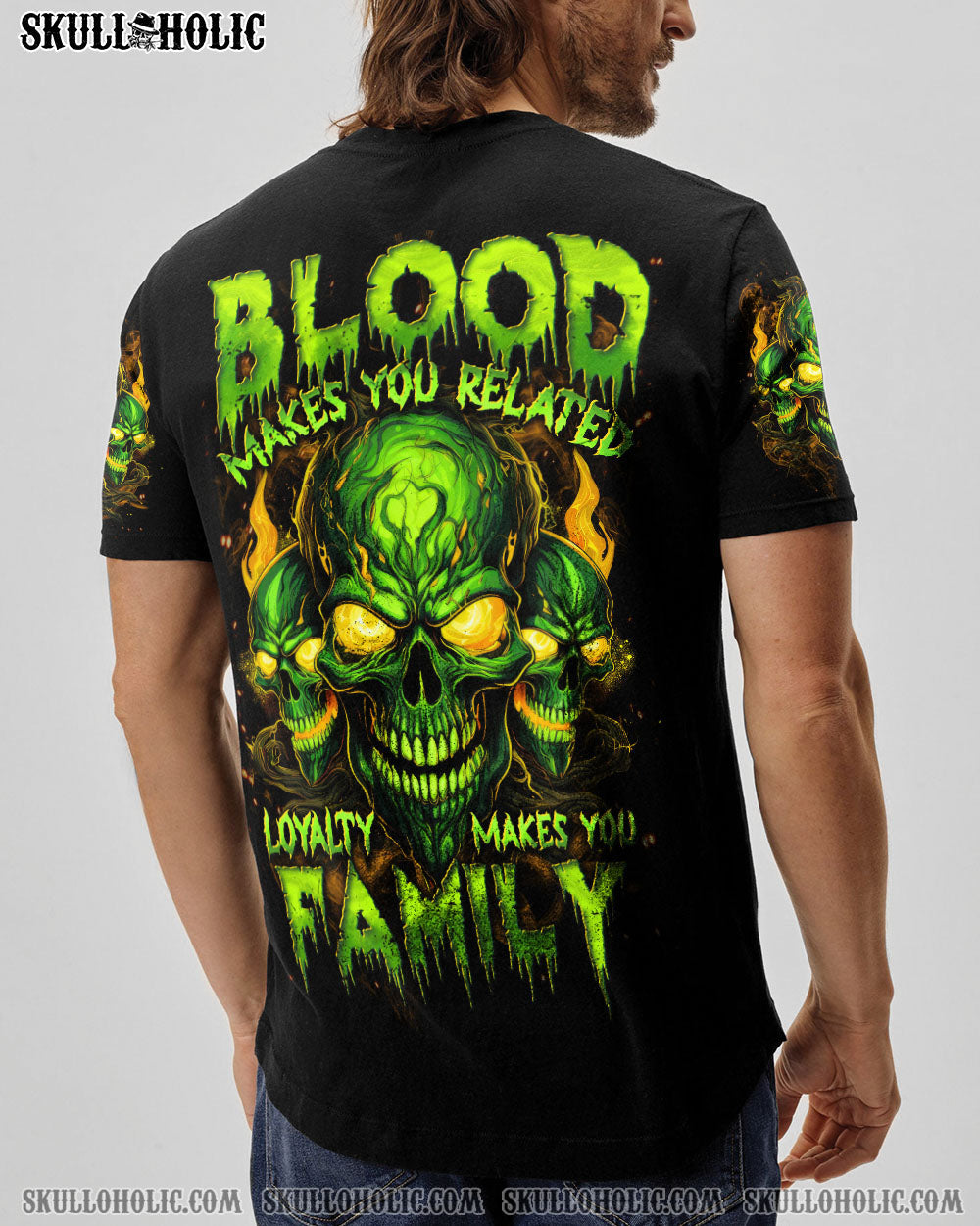 BLISSCORNERS LOYALTY MAKES YOU FAMILY SKULL ALL OVER PRINT