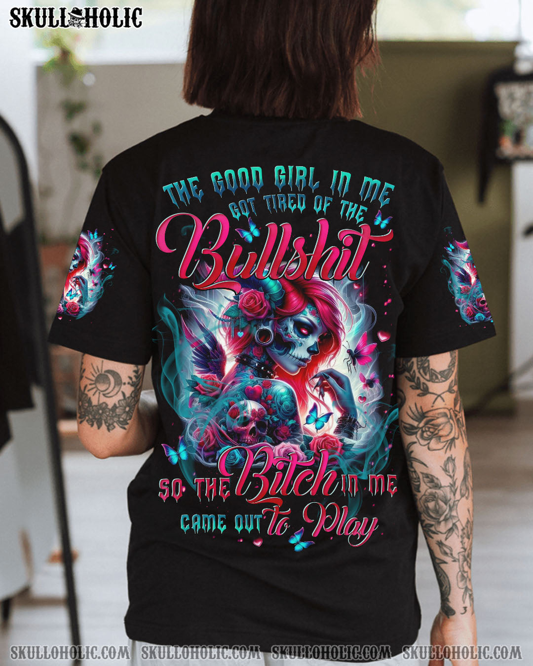 BLISSCORNERS THE GOOD GIRL IN ME ALL OVER PRINT