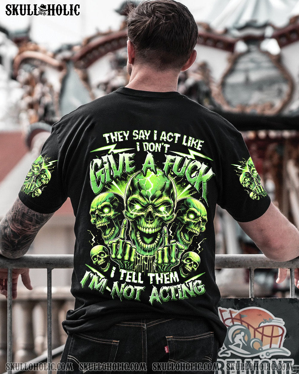 BLISSCORNERS I'M NOT ACTING SKULL ALL OVER PRINT